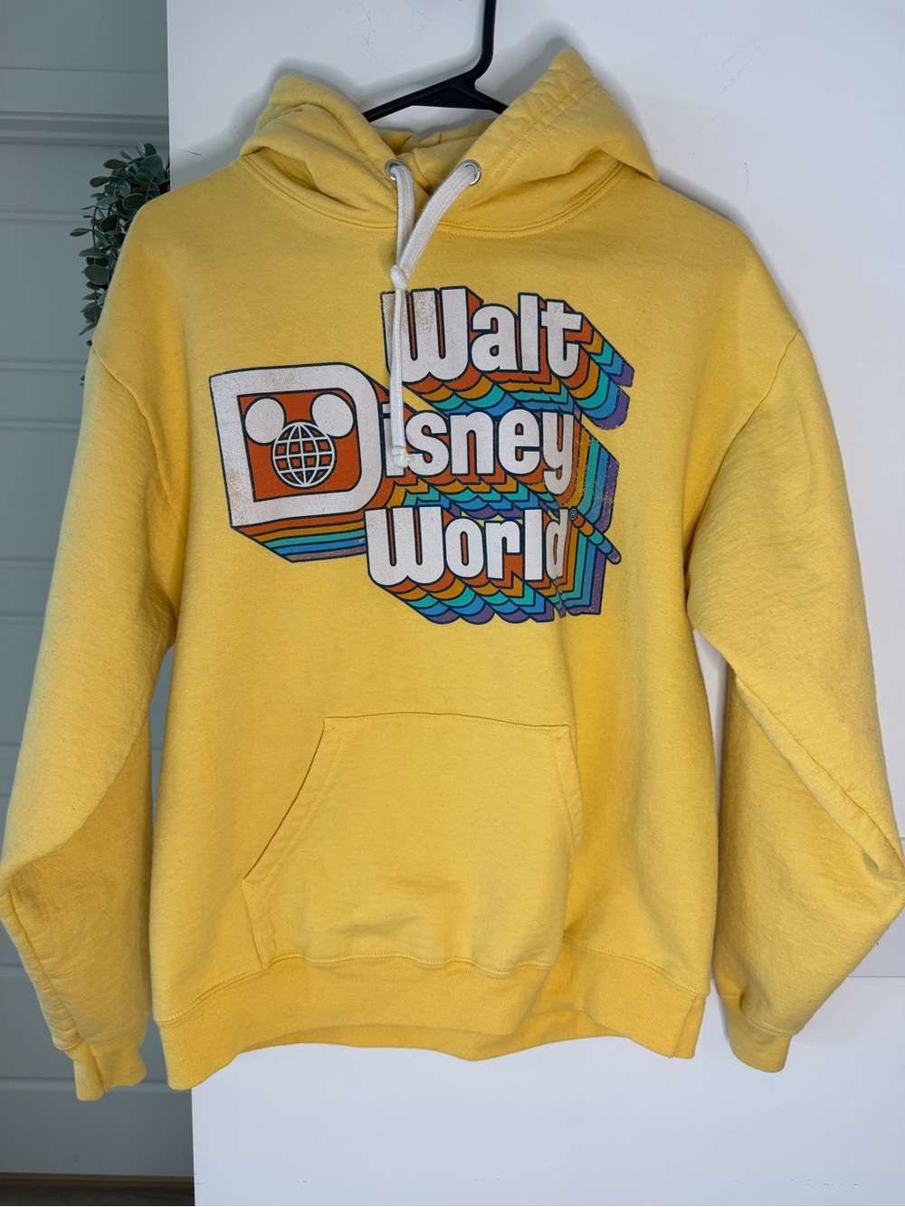 Disney Yellow Walt Disney World Retro Stack Graphic Hoodie